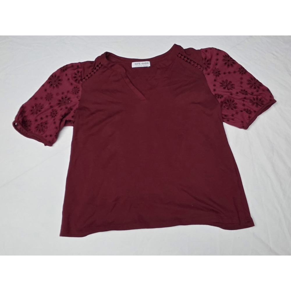 Kate Kasin Red Pullover Shirt Size Large